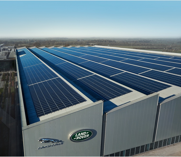 Jaguar Land Rover Wolverhampton rooftop solar array